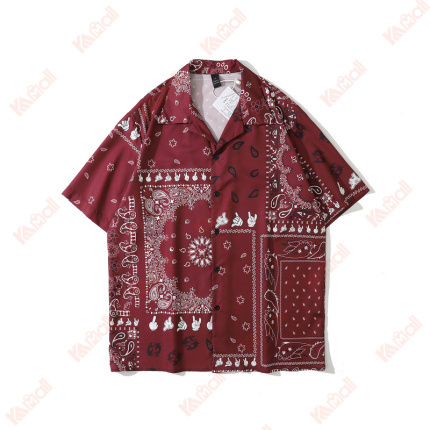 mens red casual shirts